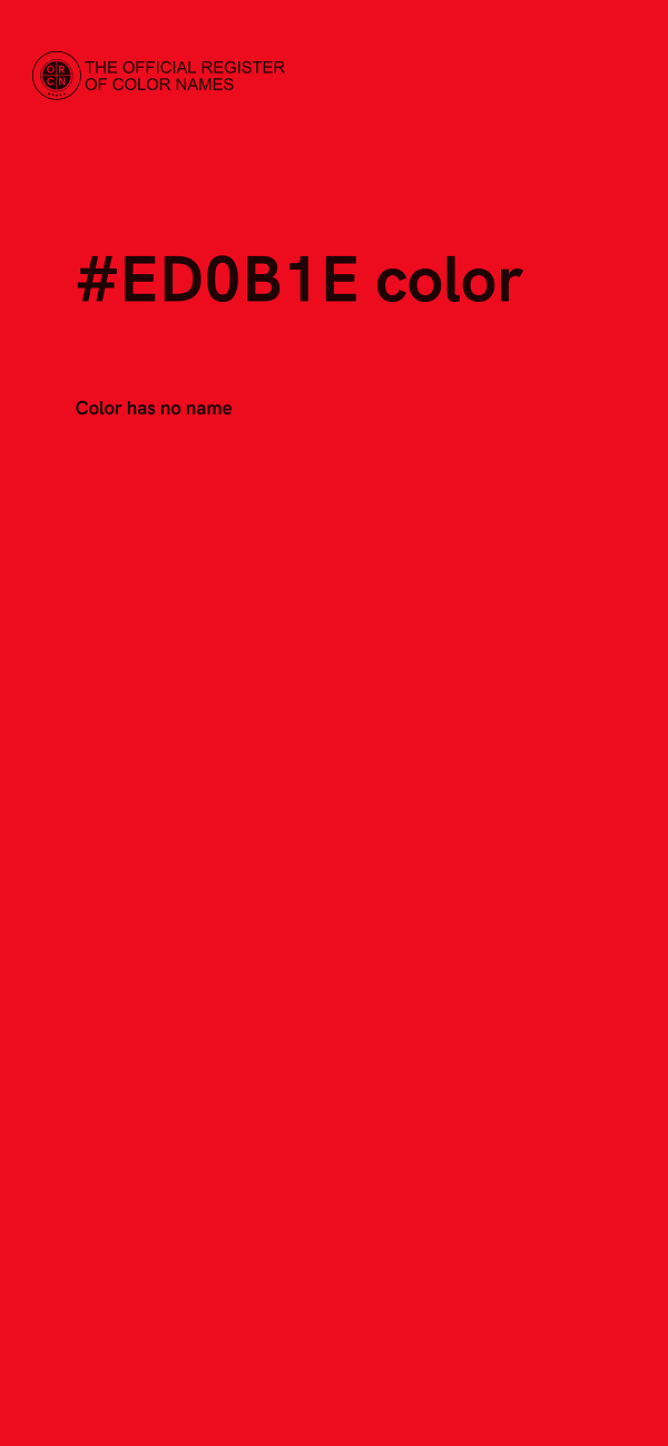 #ED0B1E color image