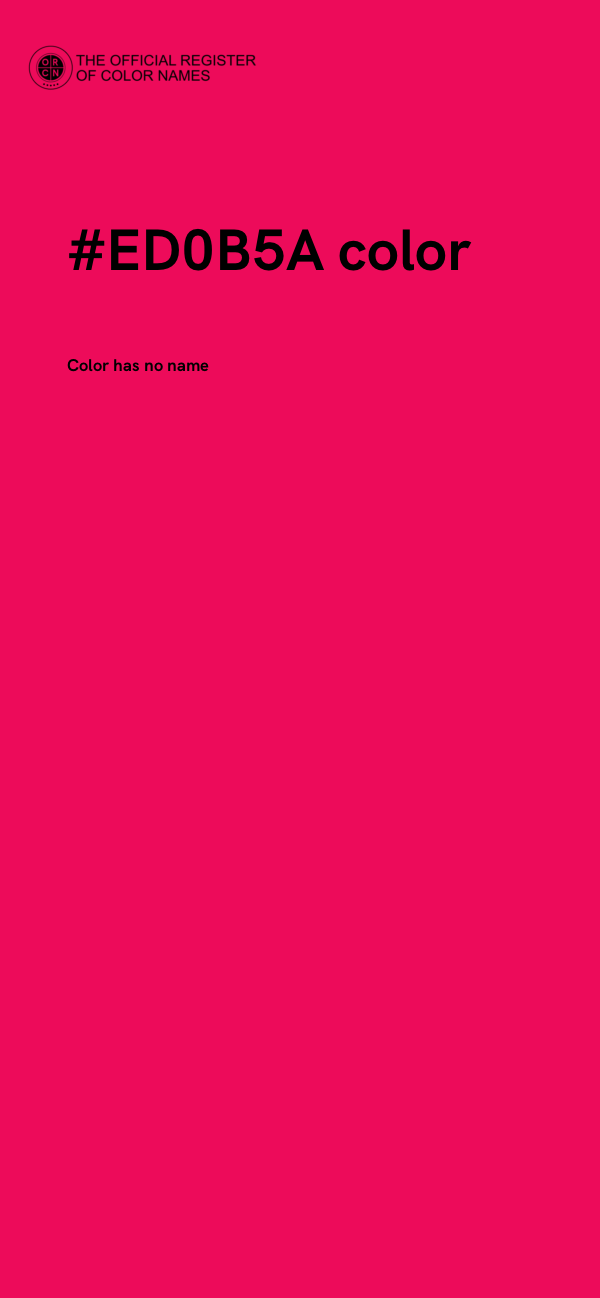 #ED0B5A color image