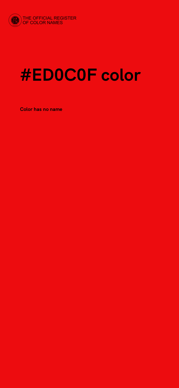#ED0C0F color image