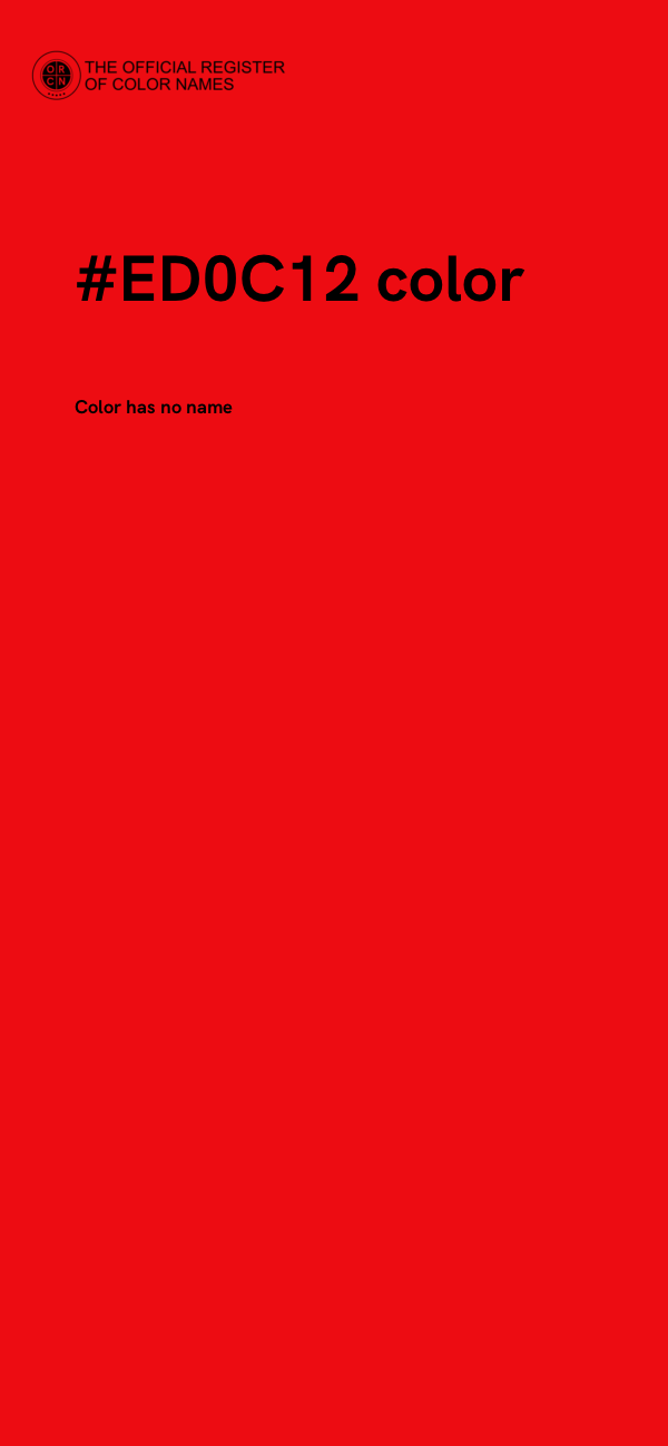 #ED0C12 color image