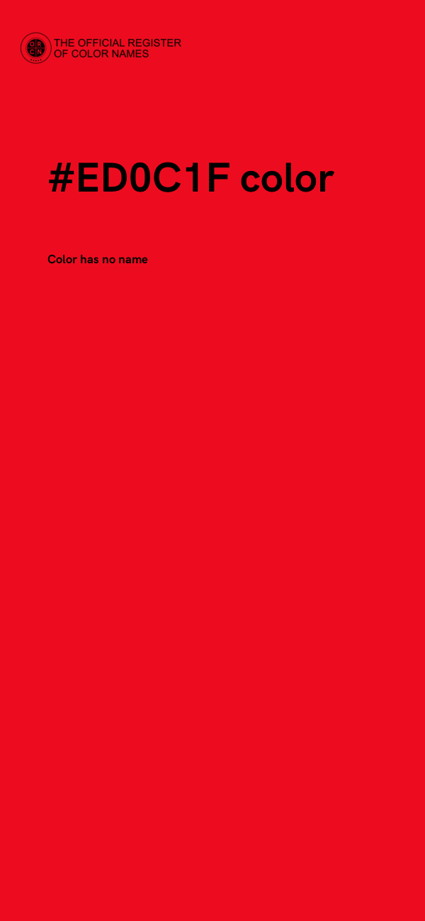 #ED0C1F color image