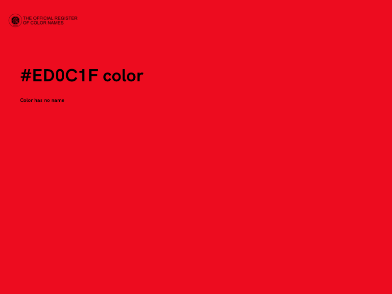 #ED0C1F color image