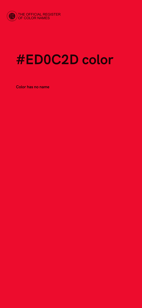 #ED0C2D color image