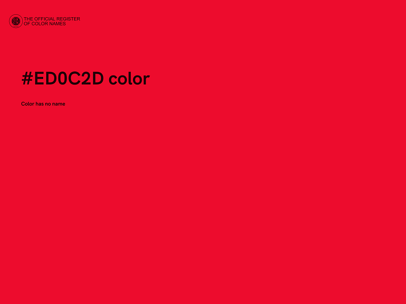 #ED0C2D color image