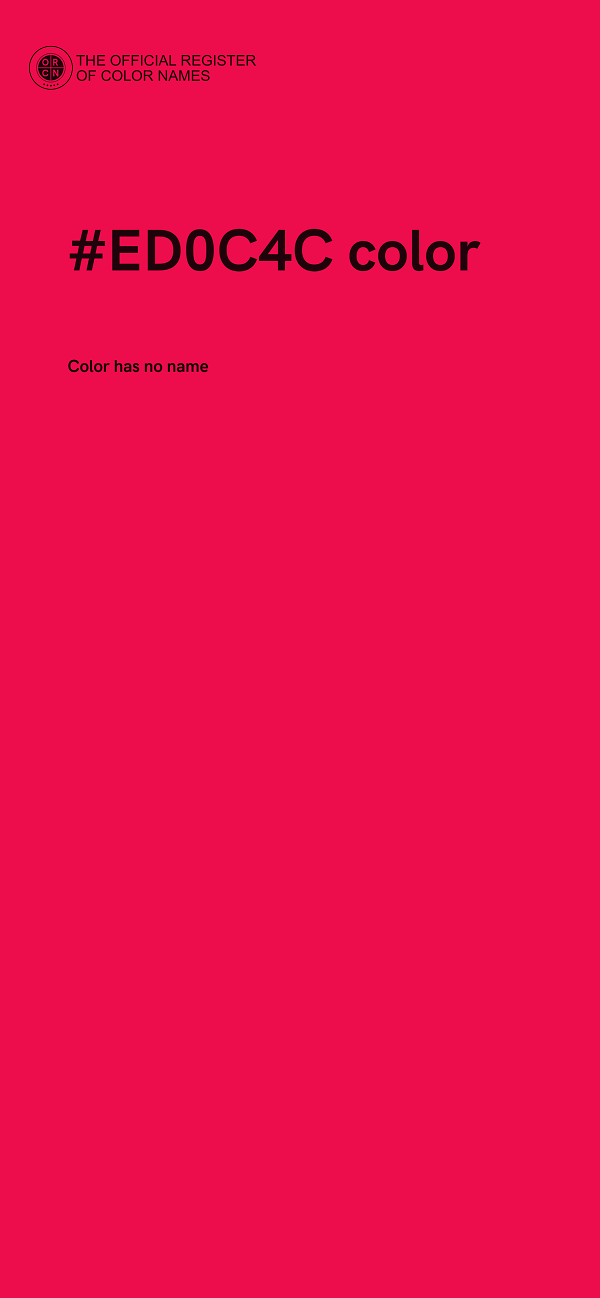 #ED0C4C color image