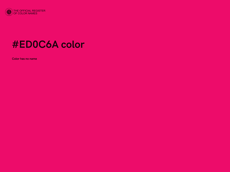 #ED0C6A color image