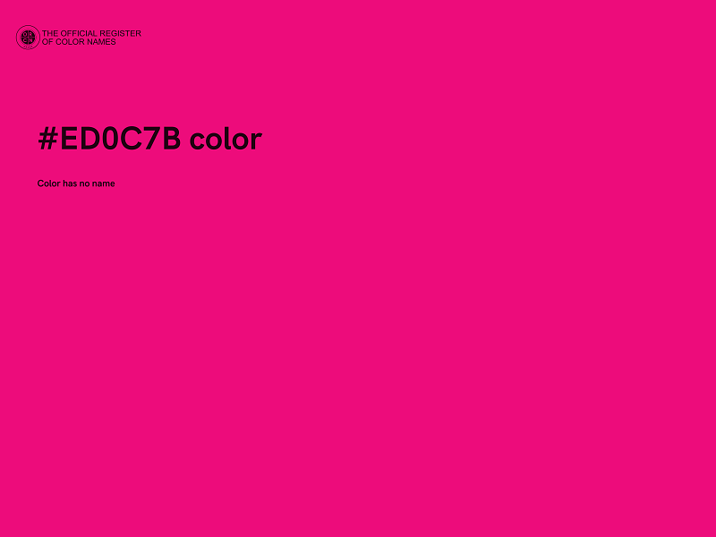 #ED0C7B color image