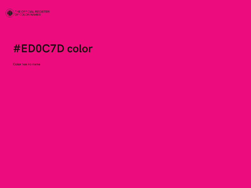 #ED0C7D color image