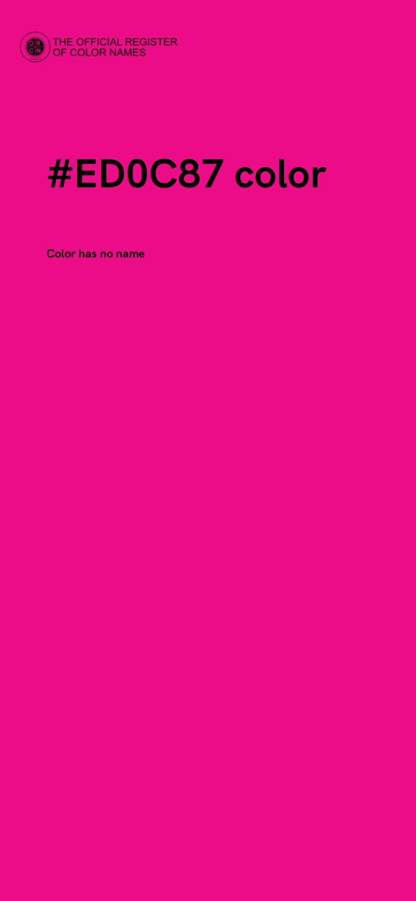 #ED0C87 color image