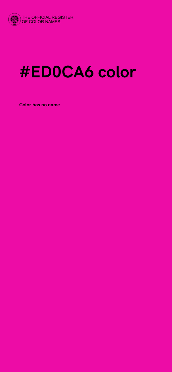 #ED0CA6 color image