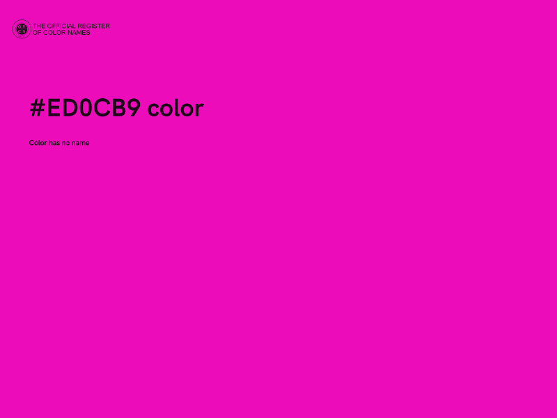 #ED0CB9 color image