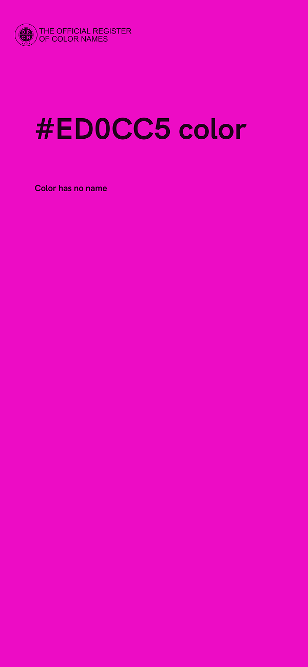 #ED0CC5 color image