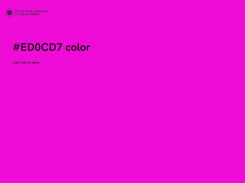 #ED0CD7 color image