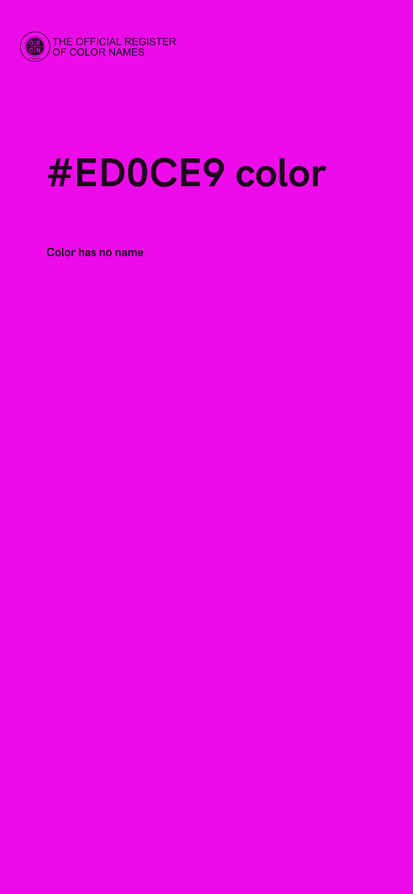 #ED0CE9 color image