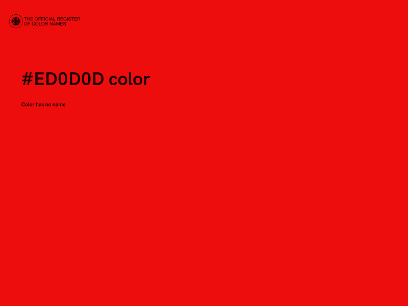 #ED0D0D color image