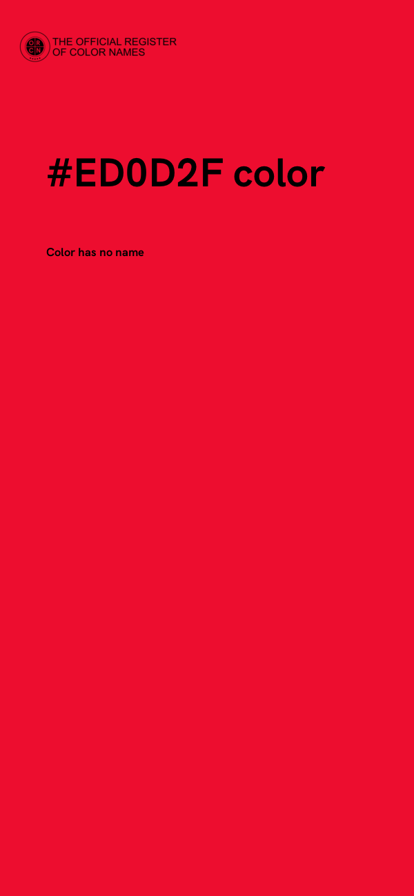 #ED0D2F color image