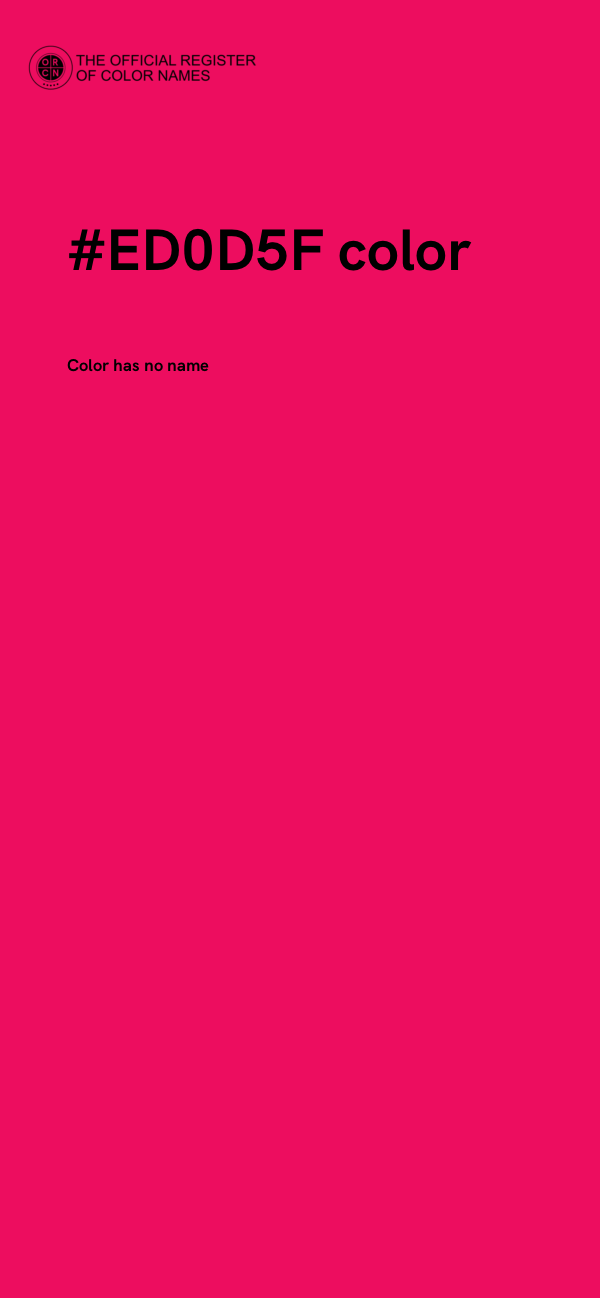 #ED0D5F color image