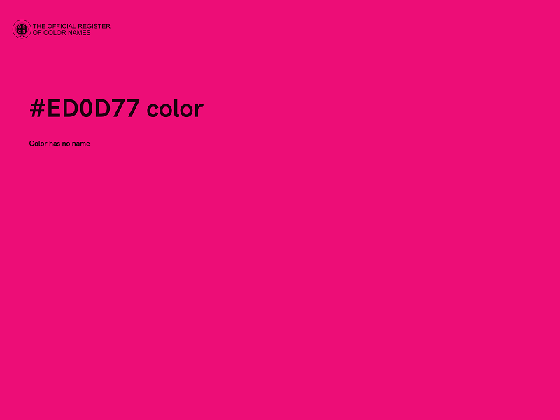 #ED0D77 color image