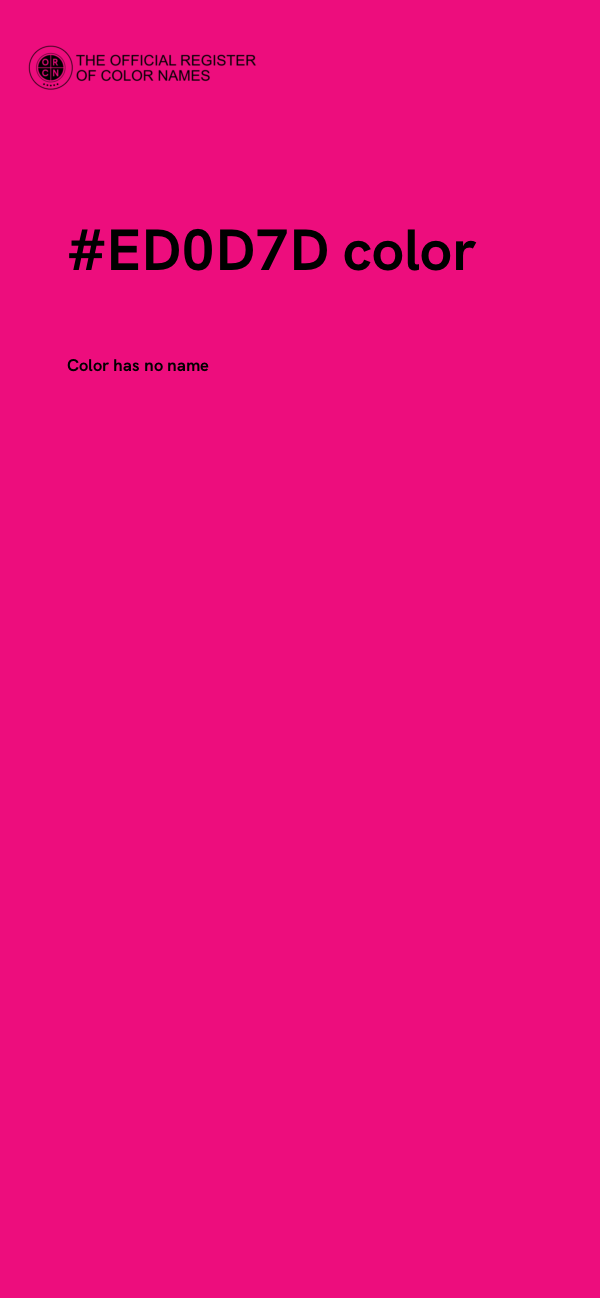 #ED0D7D color image