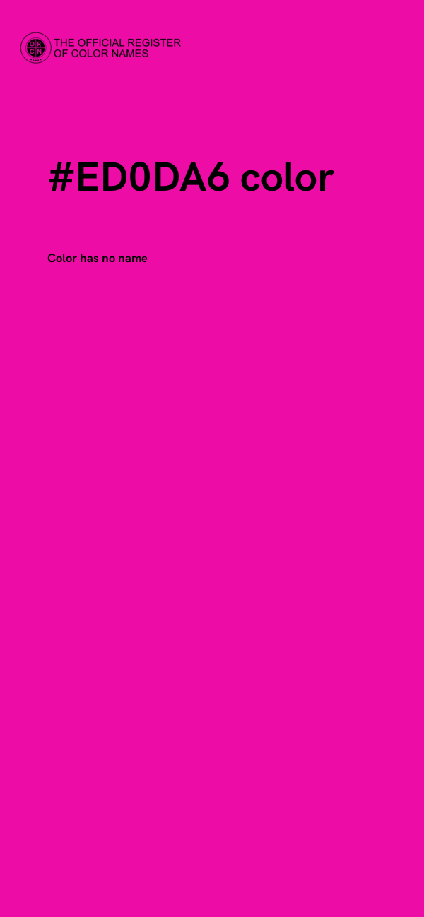 #ED0DA6 color image