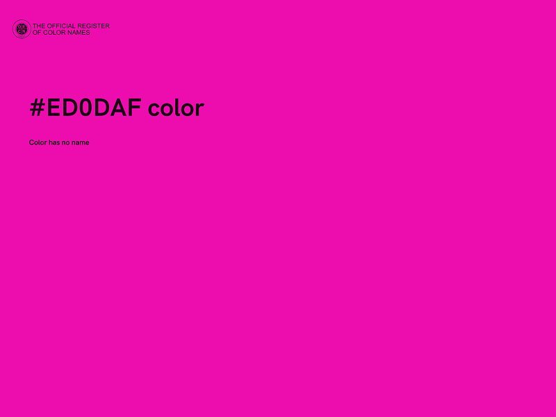 #ED0DAF color image