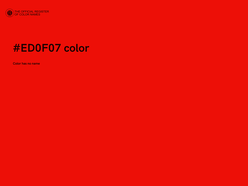 #ED0F07 color image