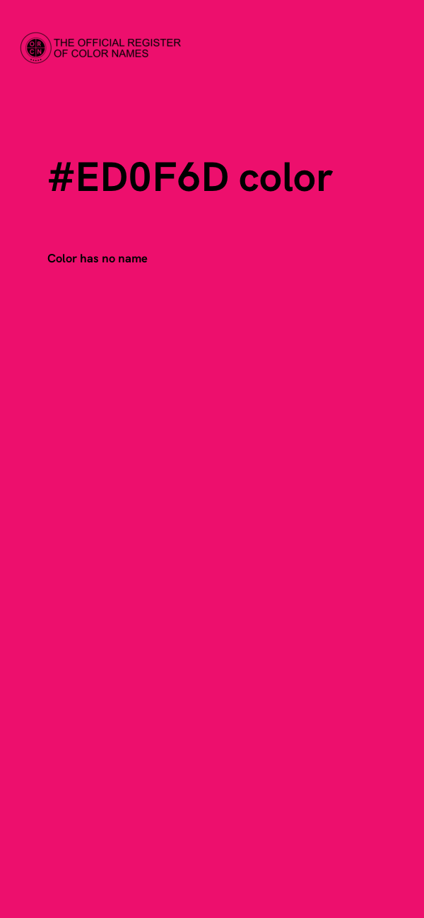 #ED0F6D color image