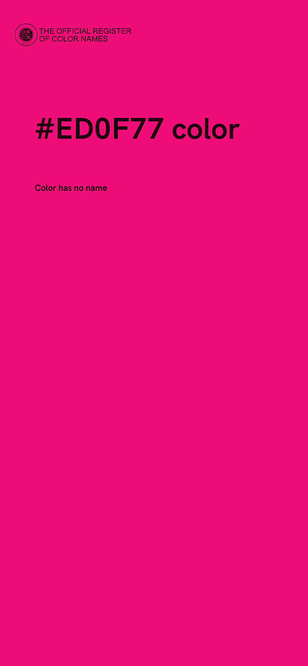#ED0F77 color image