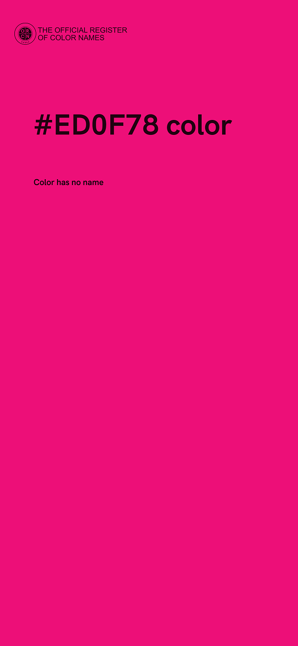 #ED0F78 color image