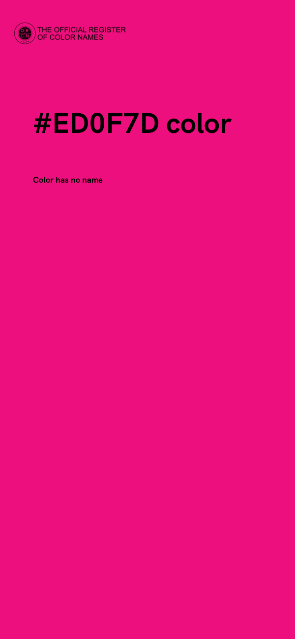 #ED0F7D color image