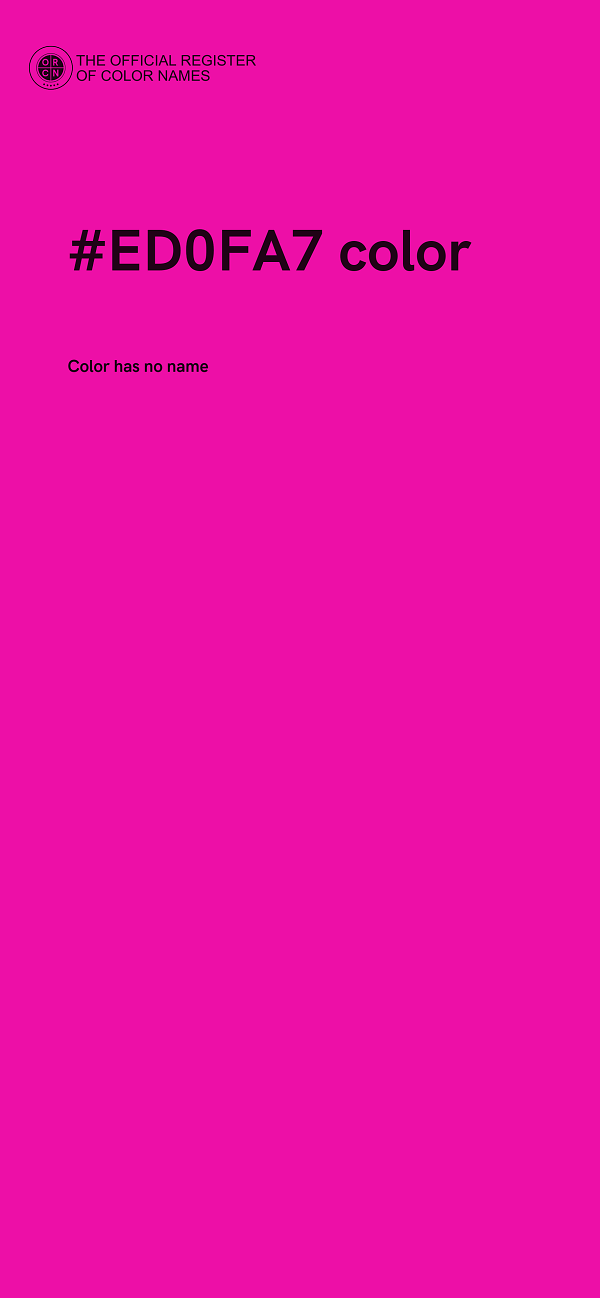 #ED0FA7 color image