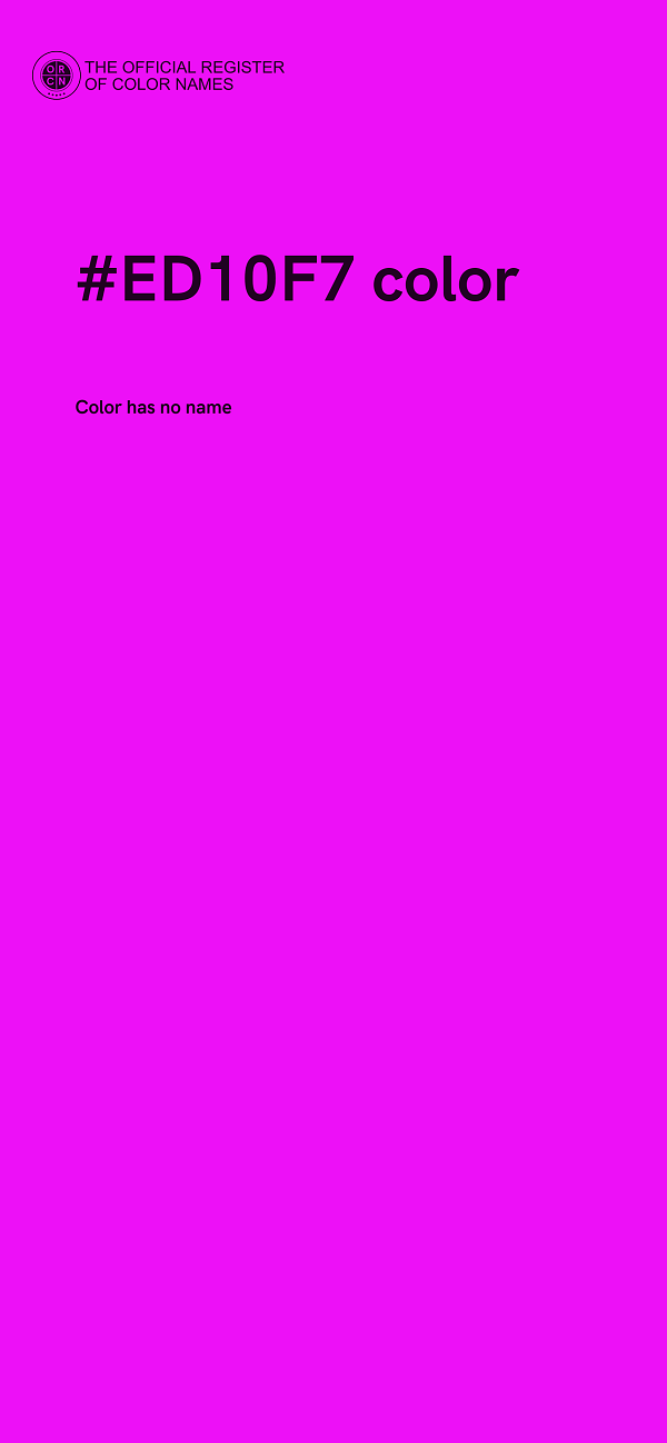 #ED10F7 color image