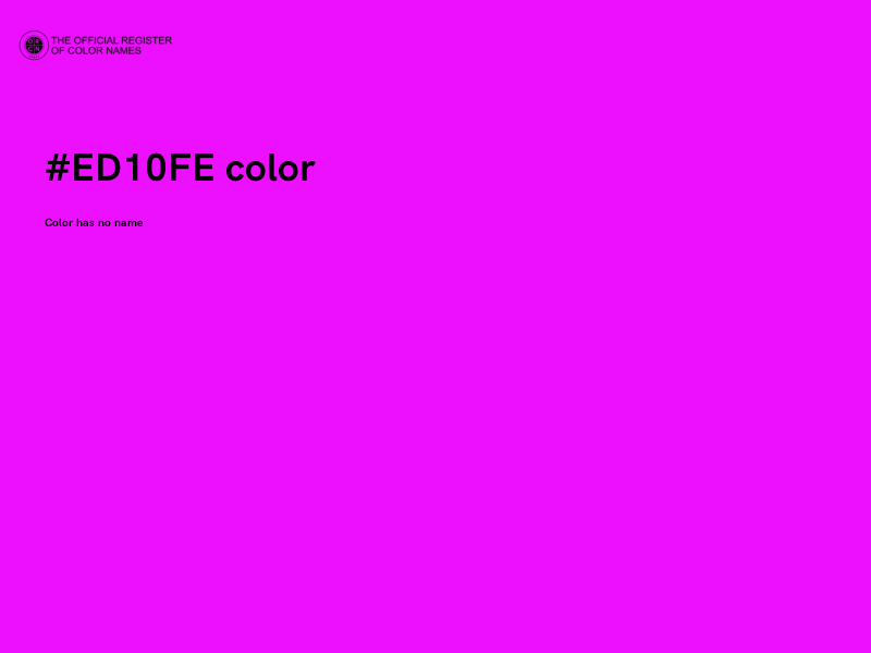 #ED10FE color image