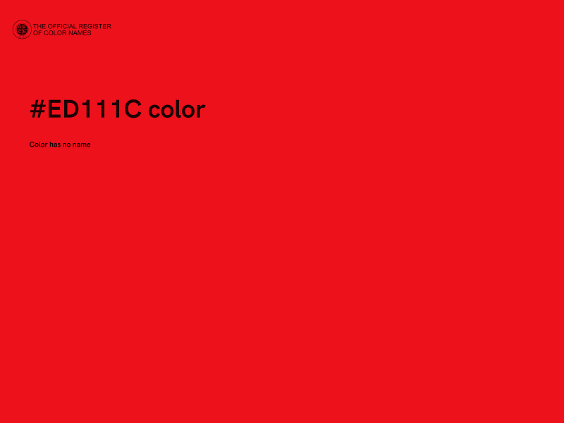 #ED111C color image
