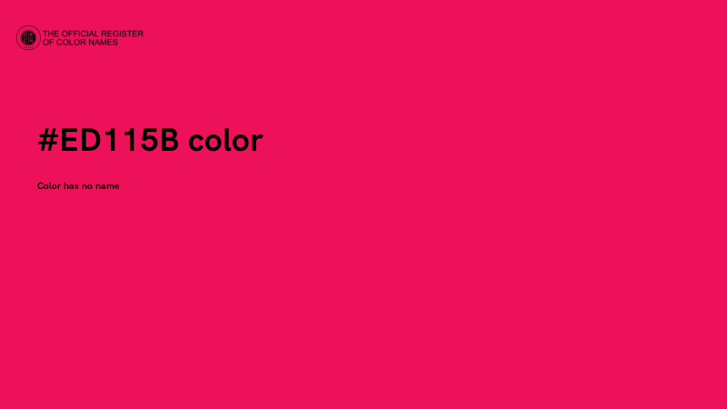 #ED115B color image