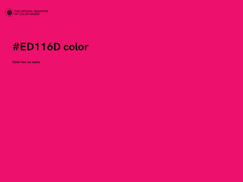 #ED116D color image
