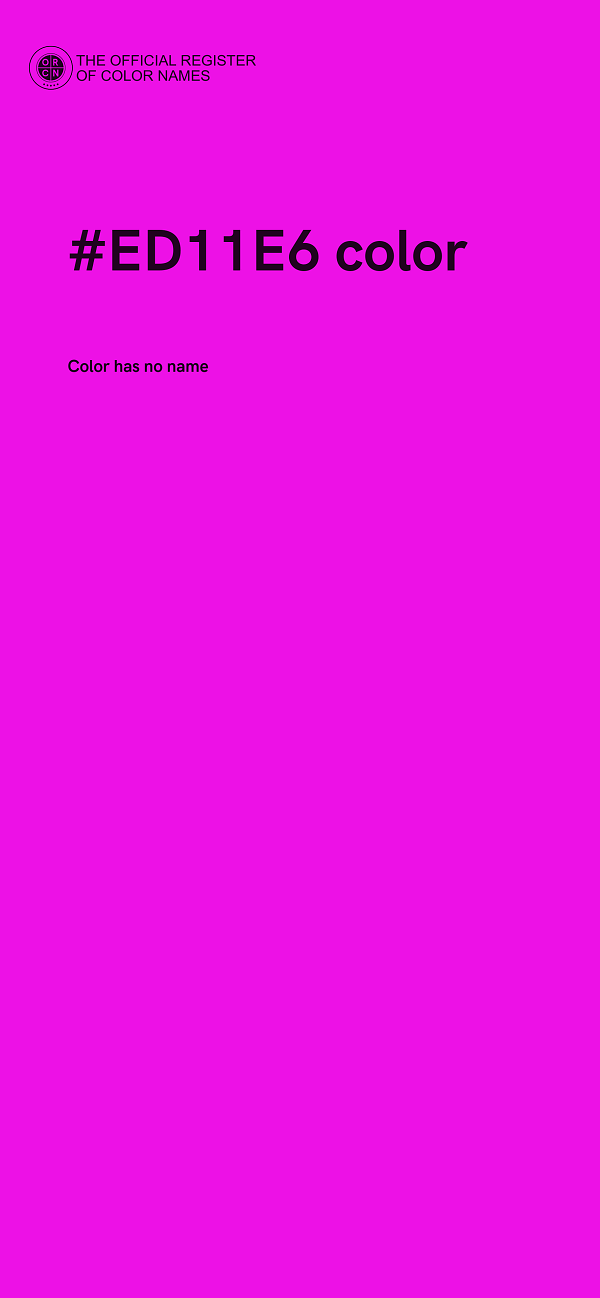 #ED11E6 color image
