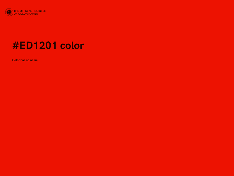 #ED1201 color image