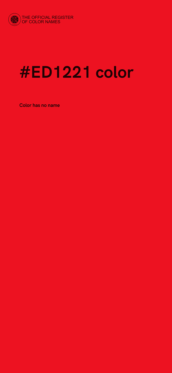 #ED1221 color image