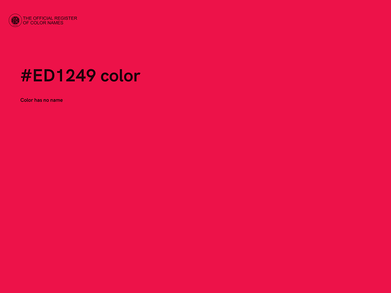 #ED1249 color image