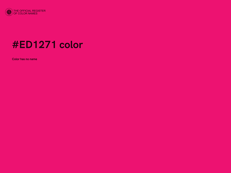 #ED1271 color image