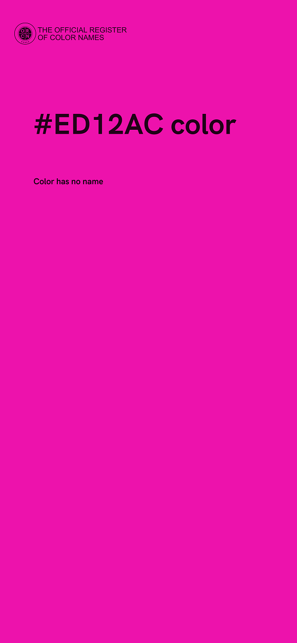 #ED12AC color image