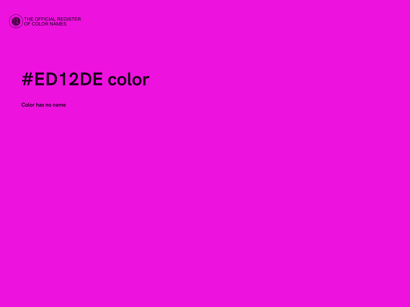 #ED12DE color image
