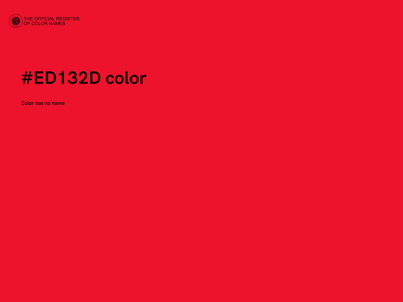 #ED132D color image