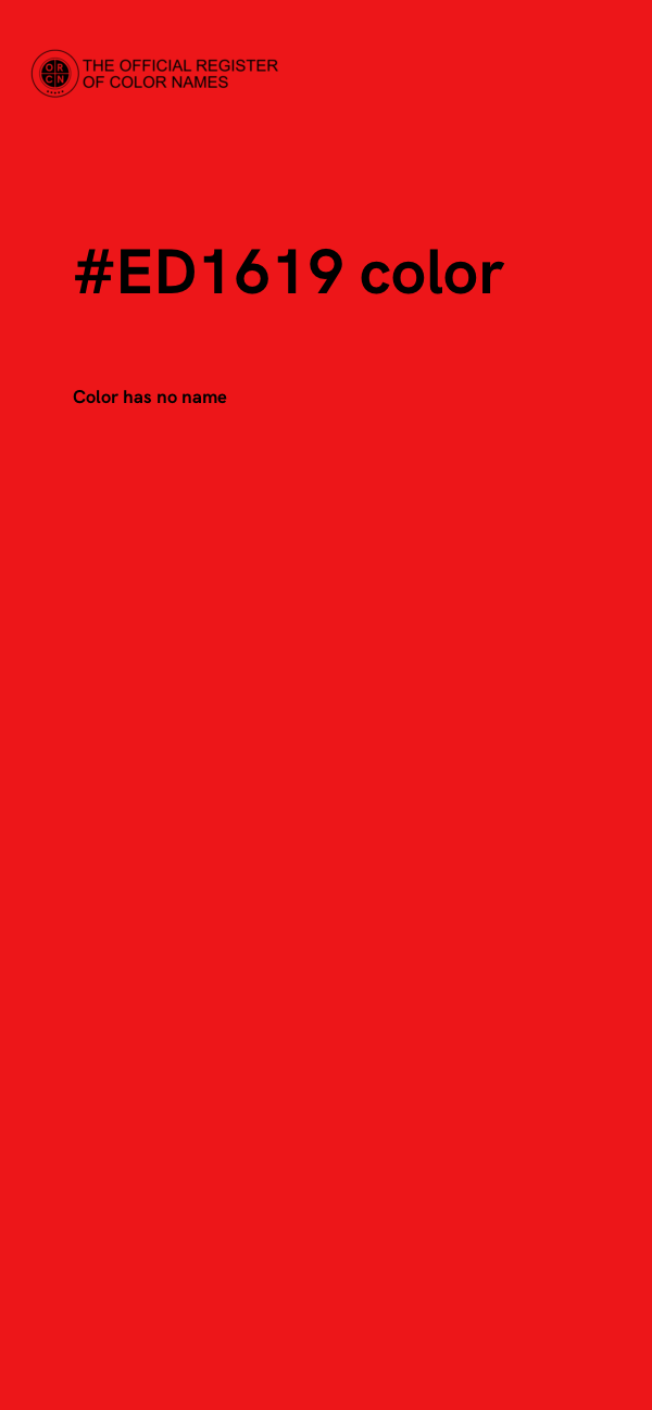 #ED1619 color image