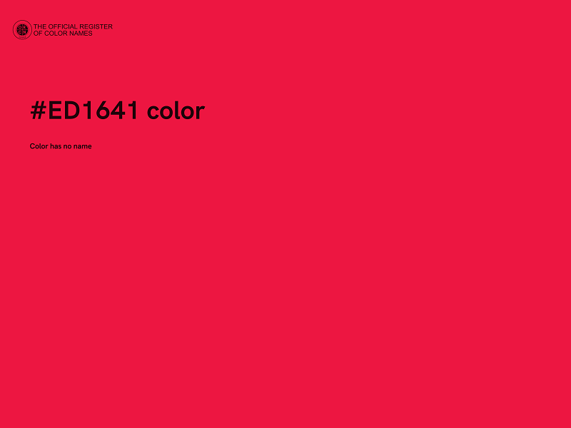 #ED1641 color image