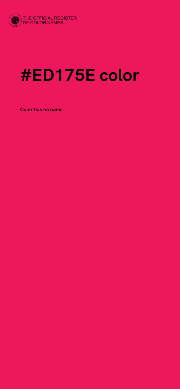 #ED175E color image