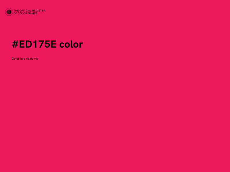 #ED175E color image