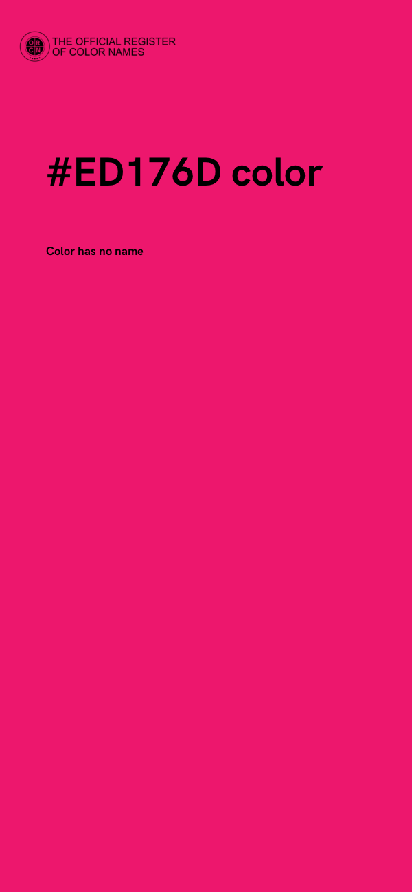 #ED176D color image
