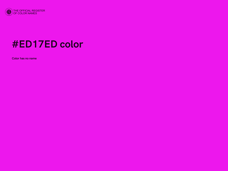 #ED17ED color image